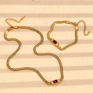1 Piece Luxurious Series Retro Geometric Stainless Steel Waterproof   Gold Color  Women's Chain Bracelets h5 Picture4