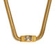 Snake Chain Zirconia Necklace - Gold And White Picture3