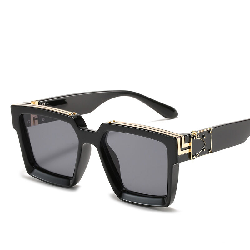 1 Pair of Wide  Brimmed Large  Frame Stylish and Retro Unisex Sunglasse 