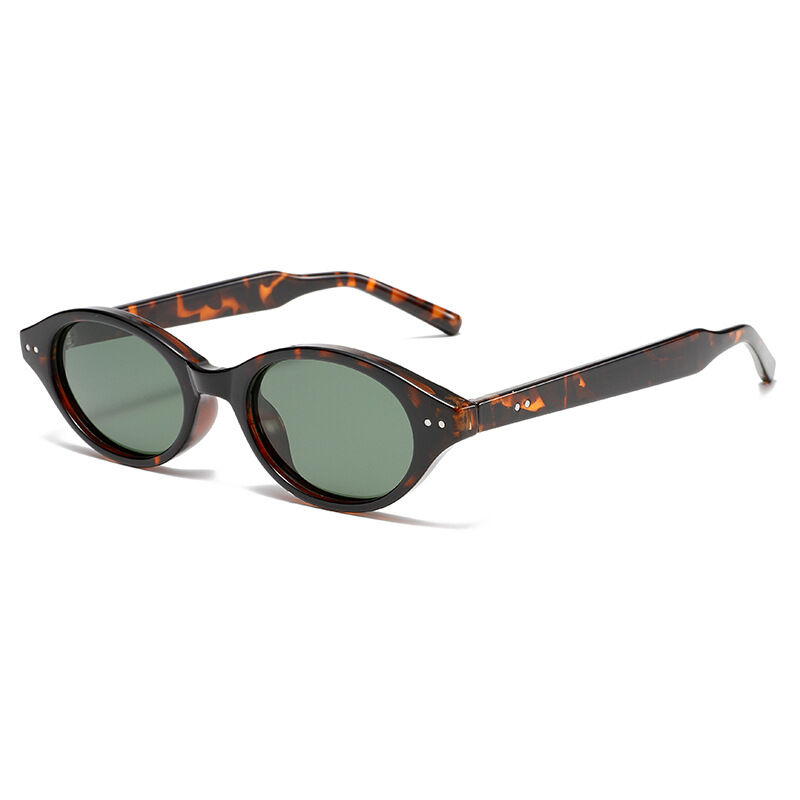 1 Pair of Simple and Elegant Leopard - Print Patchwork Women's Sunglasses