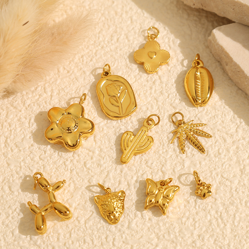 1 Piece Exquisite Series Charming Seashell Shape Diy Stainless Steel Waterproof Gold Color Women's Pendants h5Picture4