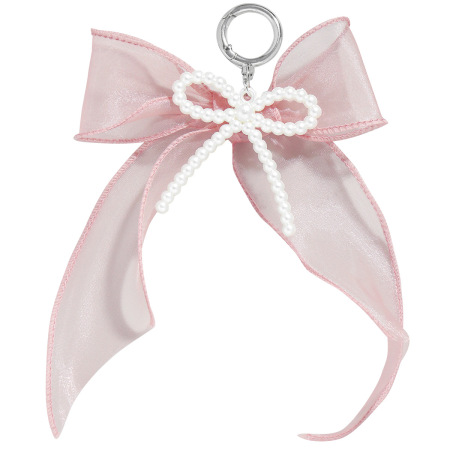 1 Stück Romantische Serie Süße Schleife Knoten Organza Künstliche Perle Damen Tasche Charms
