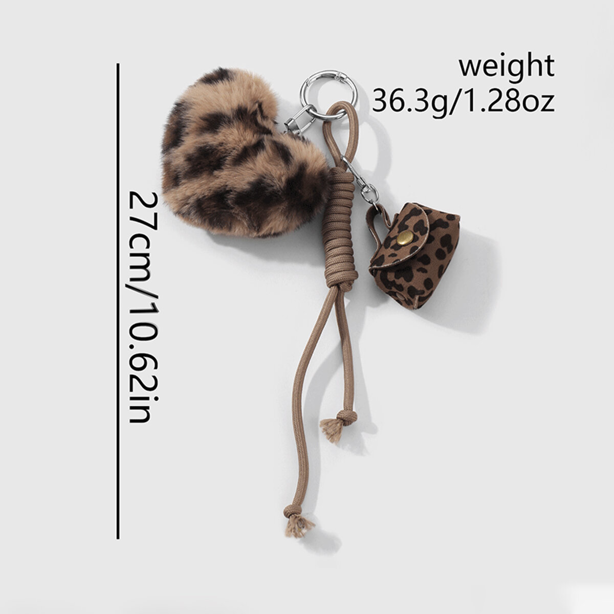 1 pezzo semplice serie retrò leopardo stampa lega borsa donna ciondoli Immagine2