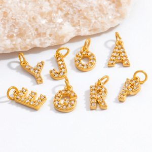 1 Piece Luxurious Series Daily Letter Diy Statement Piece Stainless Steel Waterproof Gold Color Women's Pendants h5 Picture5