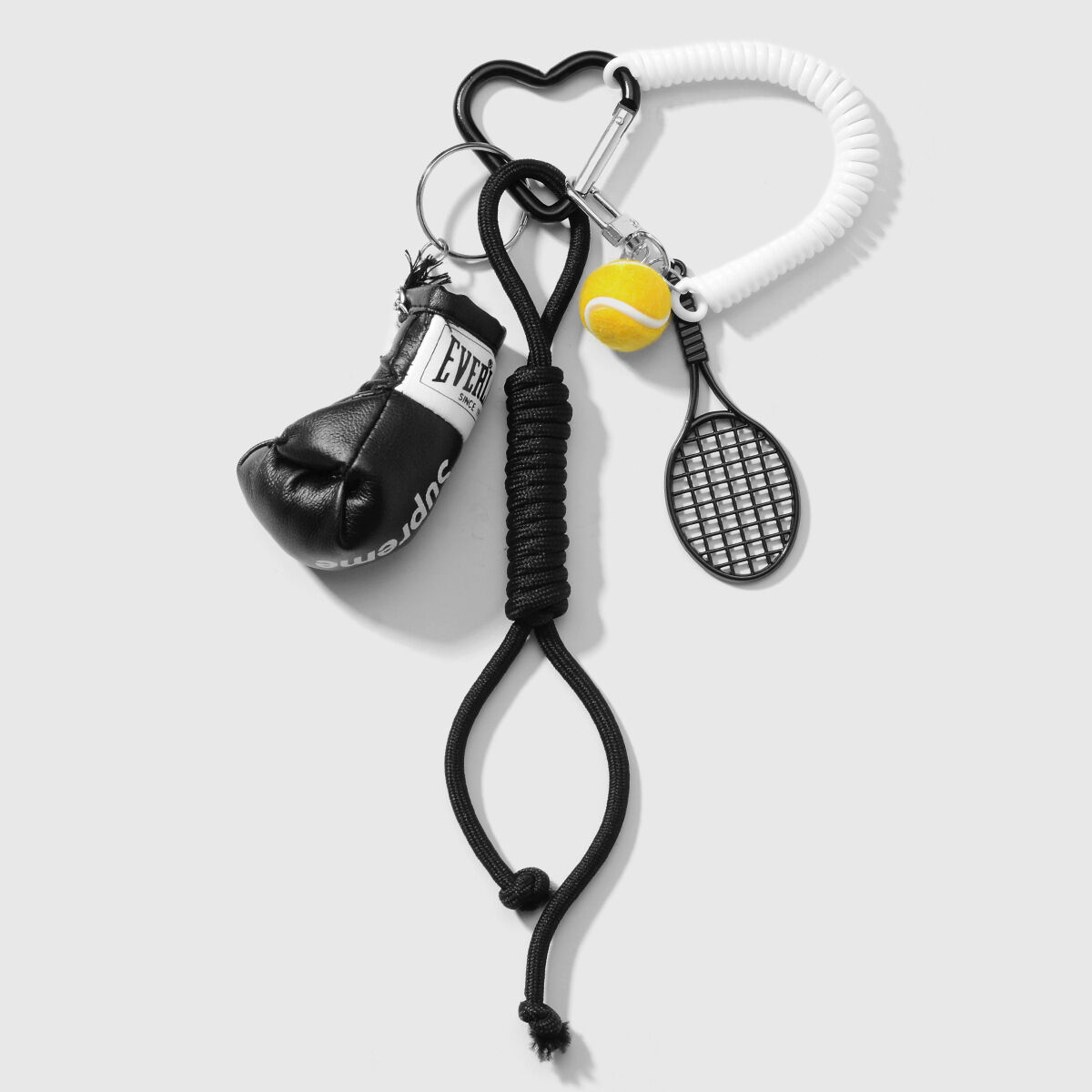1 llavero de raqueta de tenis con guante negro Imagen2