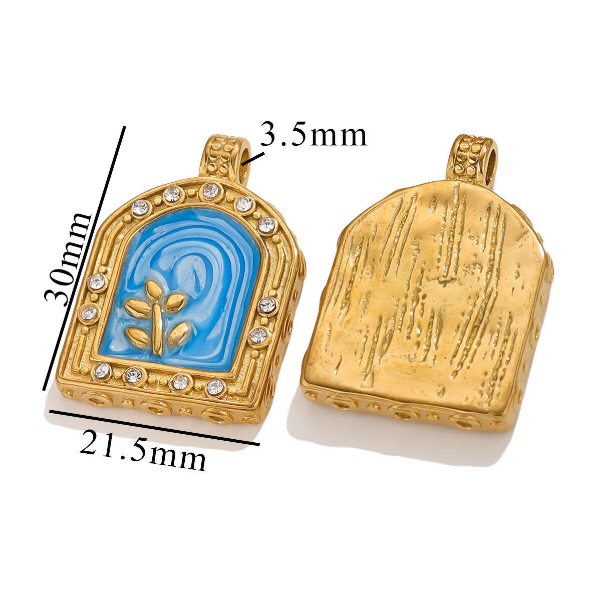 Square Diamond Pendant - Blue Picture4