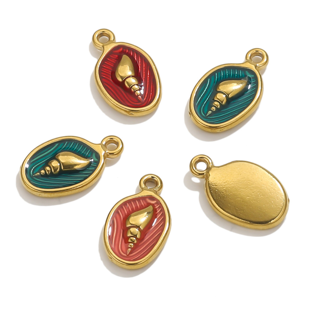 1 Piece Simple Series Retro Turtle Stainless Steel Waterproof Gold Color Women's Pendants h5Picture4