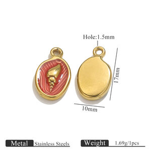 1 Piece Simple Series Retro Turtle Stainless Steel Waterproof Gold Color Women's Pendants h5