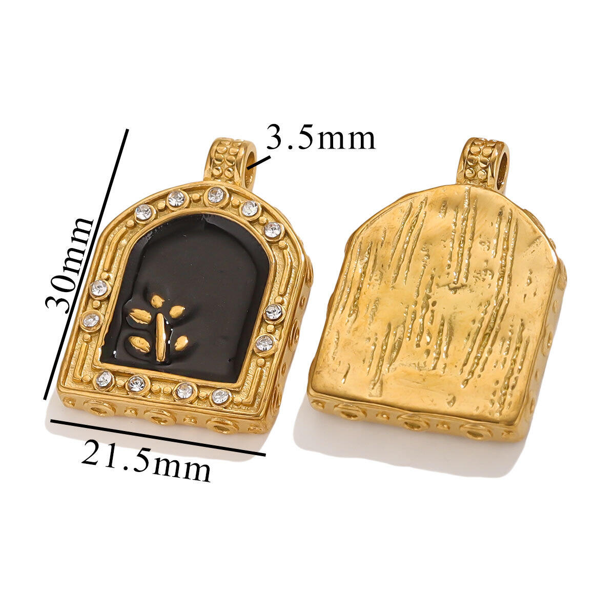 Square Diamond Pendant - Black Picture2
