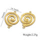 Double Hole Gold Spiral Pendant Picture2