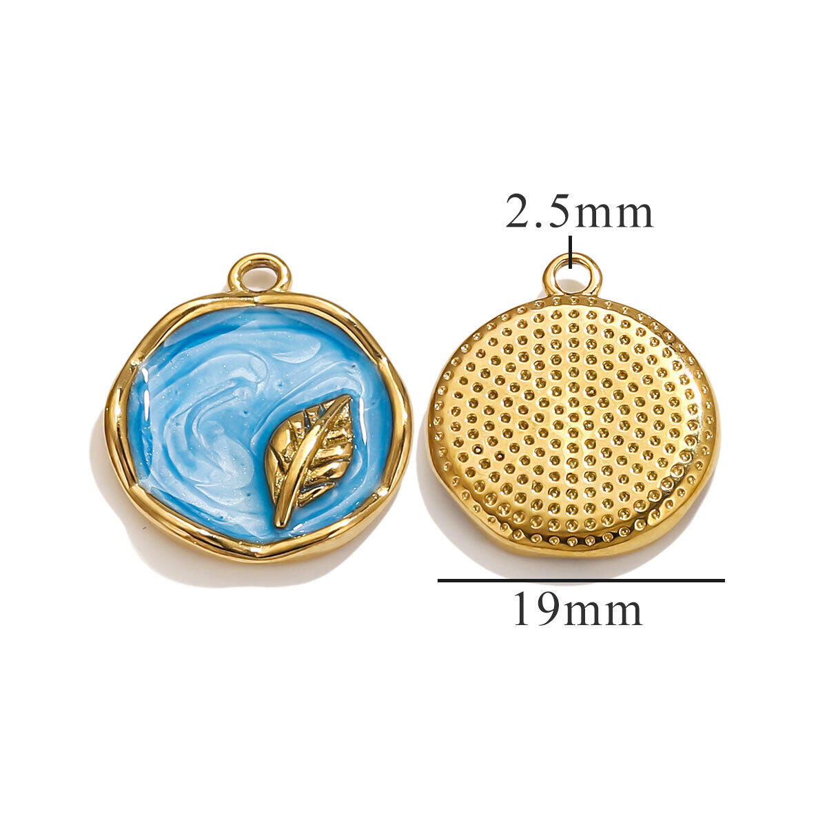 Round Small Leaf Pendant-Blue Picture19