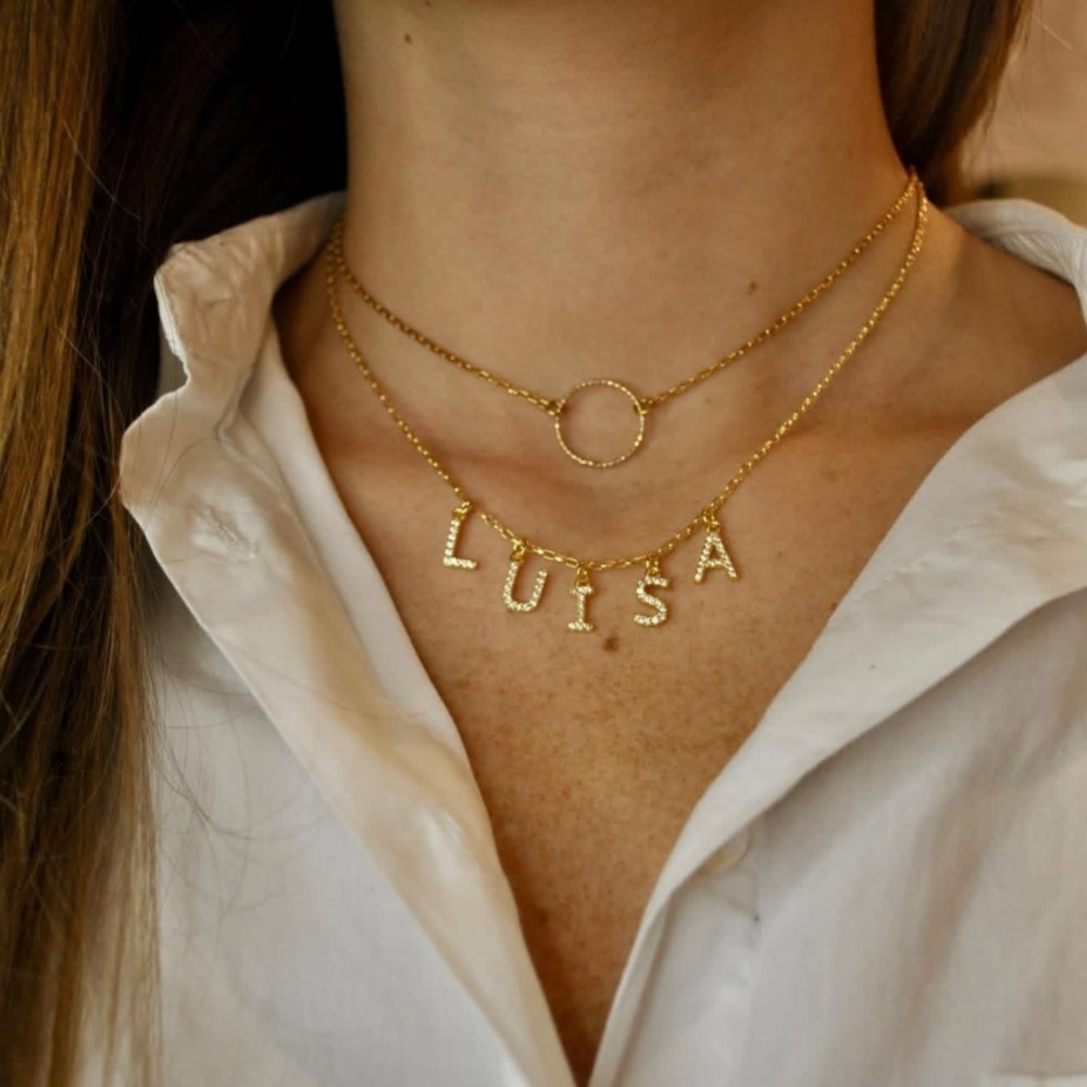 1 Piece Luxurious Series Daily Letter Diy Statement Piece Stainless Steel Waterproof Gold Color Women's Pendants h5Picture9