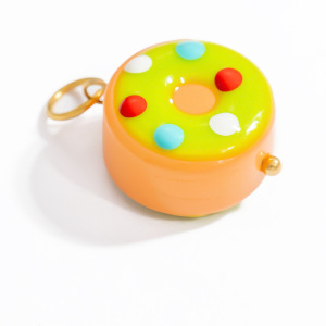 1 Piece Chromatic Series Sweet Doughnut Coloured Glaze Stainless Steel Waterproof Gold Color Women's Pendants h5 Picture7