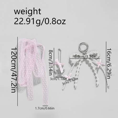 1 Stück Romantische Serie Süße Schleife Knoten Legierung Damen Tasche Charms