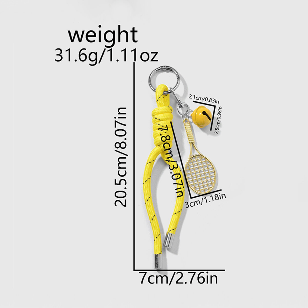 Breloques de sac pour femme en alliage, série simple, motif dessin animé sportif, 1 pièce Image2