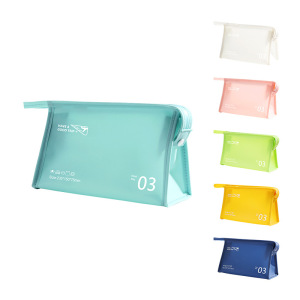 1 Piece Simple Series Daily Solid Color Pvc Waterproof Makeup For Vacation Women's Bags h5 Picture3