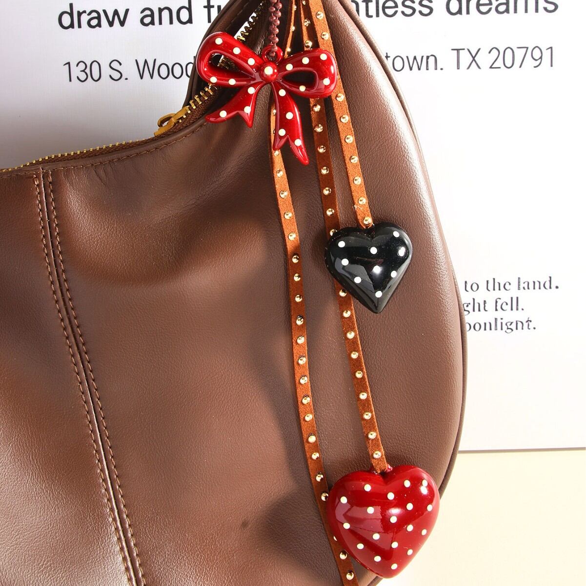 1 Piece Simple Series Cute Heart Rayon Women's Bag Charms Picture2