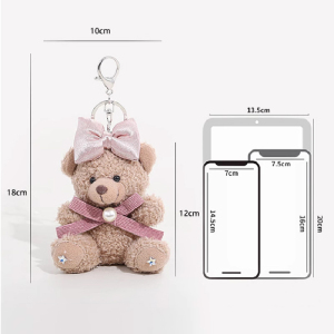1 Stück Süßer Schleifenbär-Taschenanhänger Für Damen h5 Bild3