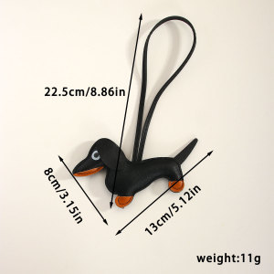 1 Piece Classic Series Daily All-Match Wiener Dog Garniture Pu Women's Bag Charms h5 Picture8