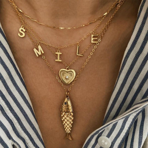 1 Stuk Delicate Schelp Hanger Ketting Van Roestvrij Staal, Waterdicht, Goudkleurig, Uit De Vakantieserie Voor Dames h5 Afbeelding4