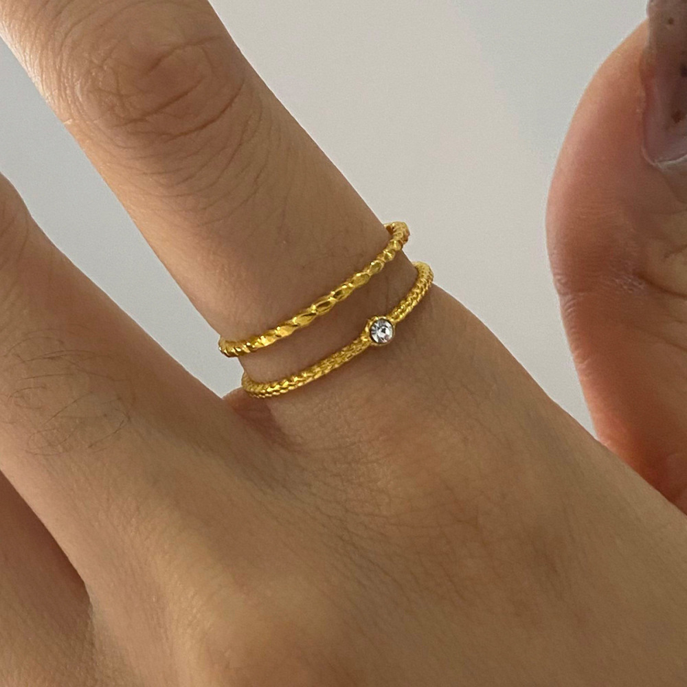 1 Piece Romantic Series Exquisite Conch Stainless Steel Waterproof Gold Color Women's Ring Sets Picture8
