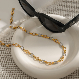 1 Piece Modern Series Sophisticated Chain Stainless Steel Waterproof Gold & Silver Color Women's Chain Necklaces h5 Picture5