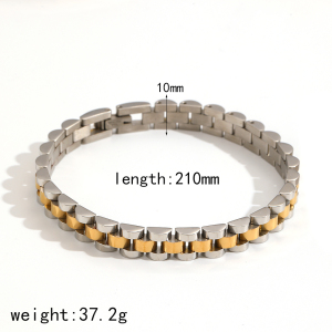 1 Stuk Minimalistische Schakelhorlogeband Van Roestvrij Staal, Waterdicht, Goudkleurig, Unisex Schakelarmbanden h5 Afbeelding10