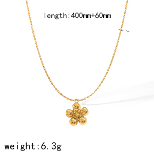 1 Pair Charming Series Chic Flower Shape Stainless Steel Waterproof Gold Color Women's Earrings Set h5 Picture6