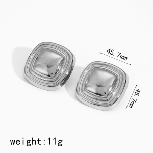 1 Paio Di Orecchini A Bottone Da Donna In Acciaio Inossidabile A Forma Di Stella, Impermeabili, Color Oro E Argento, Della Serie Moden h5 Immagine7