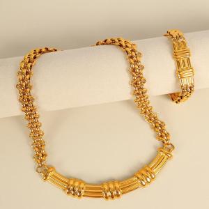 1 Piece Simple Series Classic Chain Titanium Steel Gold Color Women's Chain Necklaces h5 Picture7