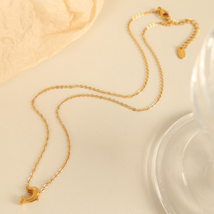 1 Piece Simple Series Natural Animal Titanium Steel Gold Color Women's Pendant Necklaces h5 Picture4