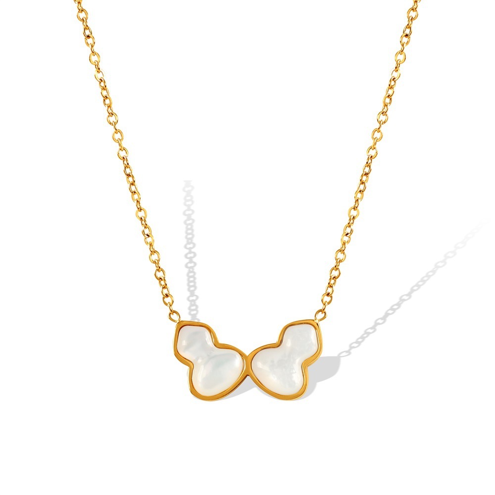 1 Piece Classic Series Daily Plant Titanium Steel Gold Color Women's Pendant Necklaces Picture6