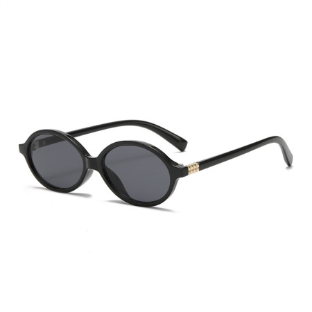 1 stuk Simple Series Retro effen kleur plastic dameszonnebril