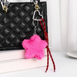 1 Piece Cute Plush Star Women's Bag Charms h5