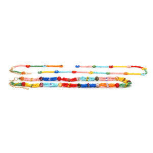 1 Piece Colorful Beads Flower Stacking Necklace h5 Picture3