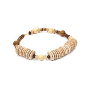 1 Piece Vintage Geometric Wood Chip Women's Beaded Necklaces h5 Picture3