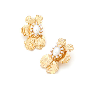 1 Pair Vintage Alloy Flower Stud Earrings h5 Picture4
