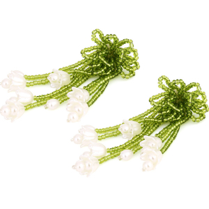 1 Pair Romantic Beaded Flower Tassel Earrings h5 Picture3