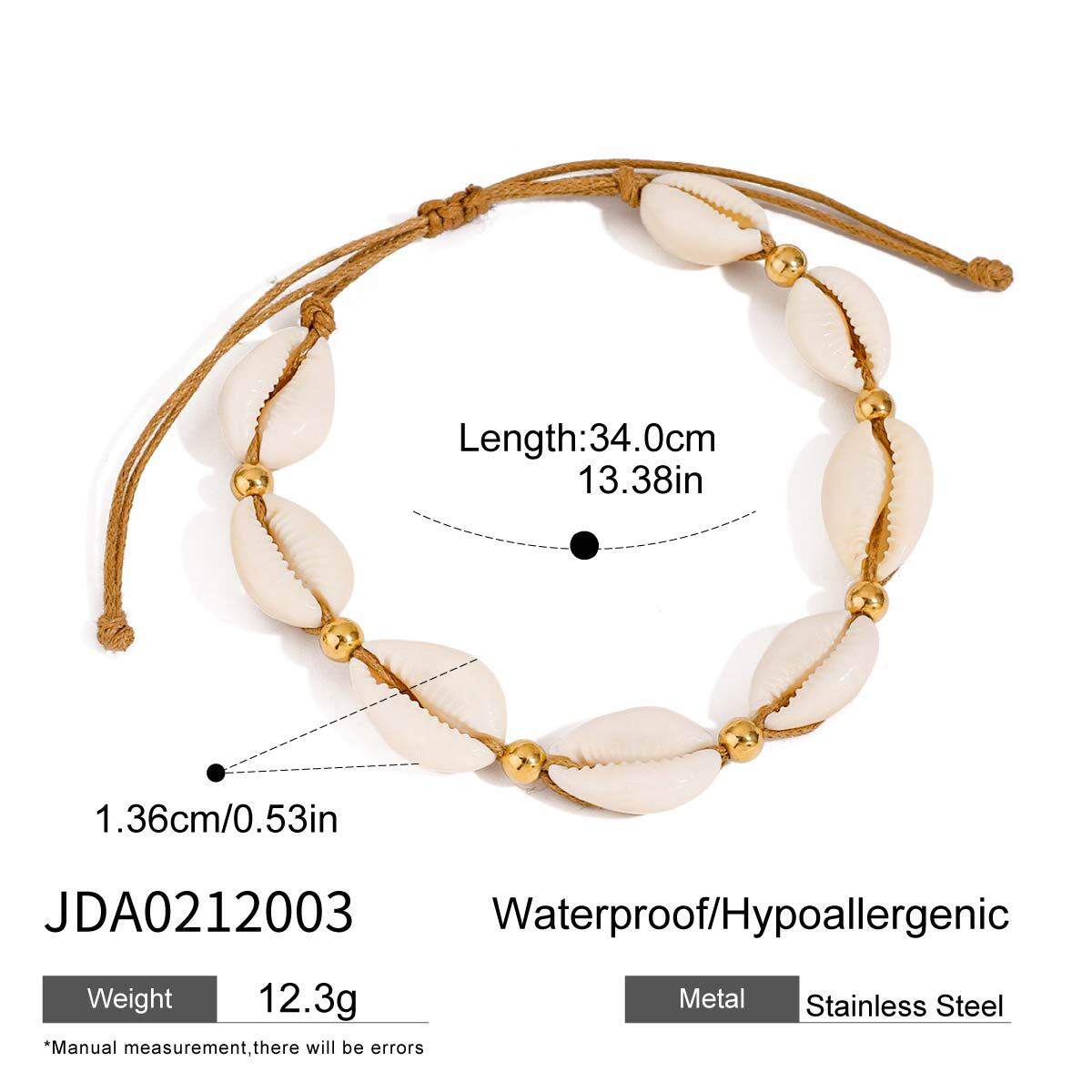 1 Piece Simple Series Vacation Turtle Stainless Steel Waterproof   Gold Color  Shell Women's Anklets 