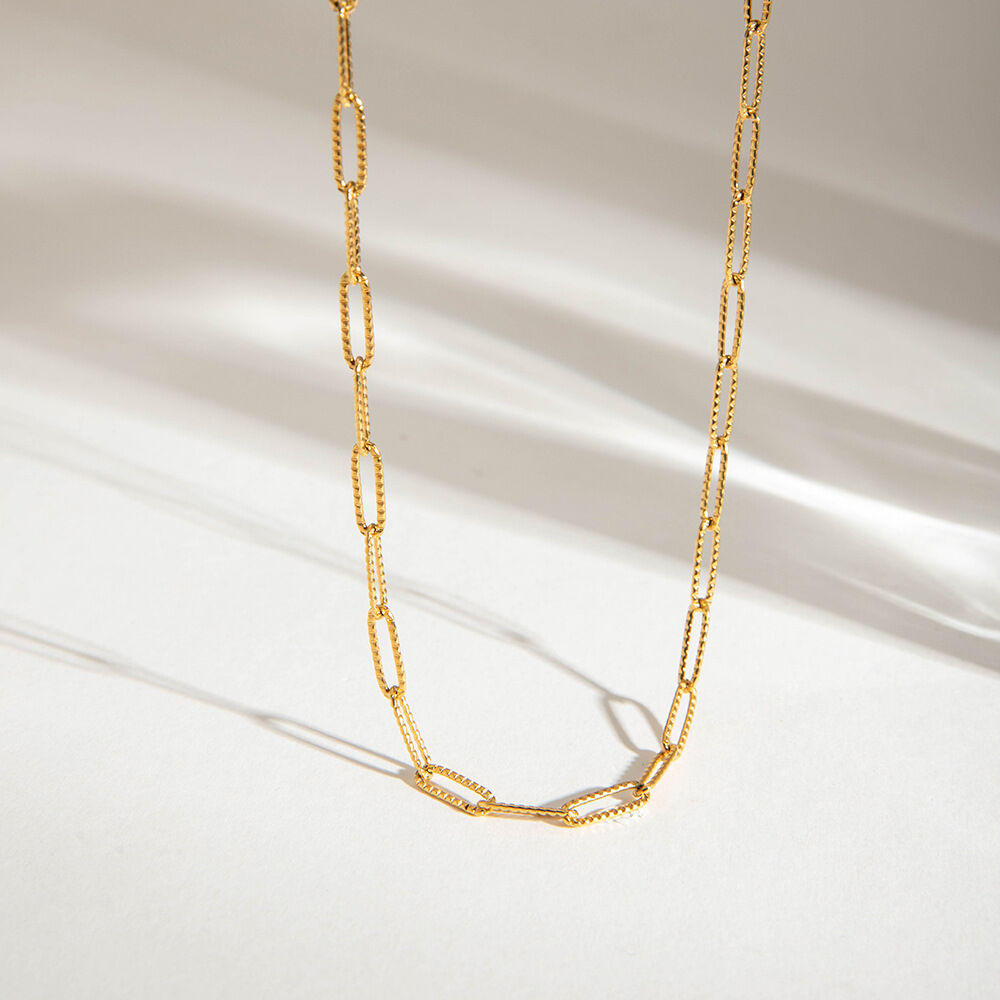 1 Piece Chain Stainless Steel Waterproof Gold Color  Women's DIY Chain Necklaces Picture2