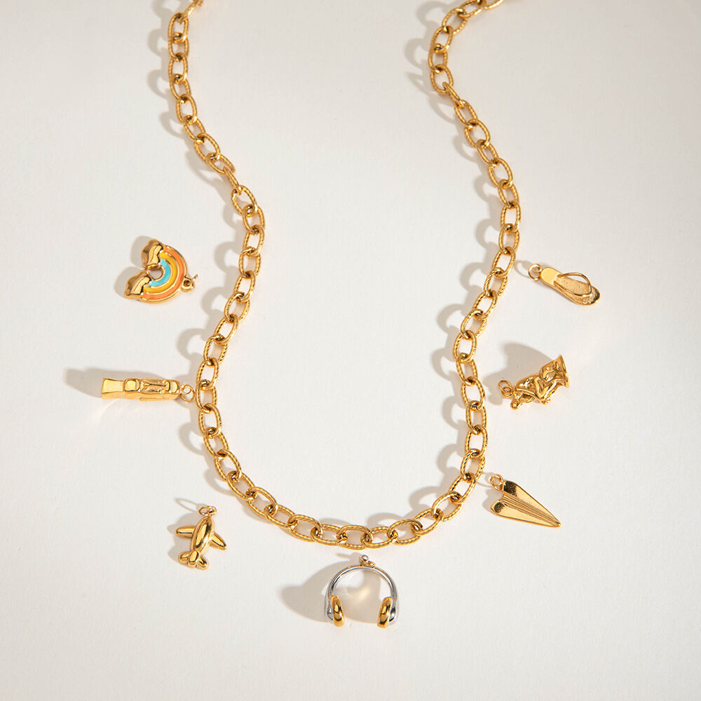 1 Piece Chain Stainless Steel Waterproof Gold Color  Women's DIY Chain Necklaces Picture2