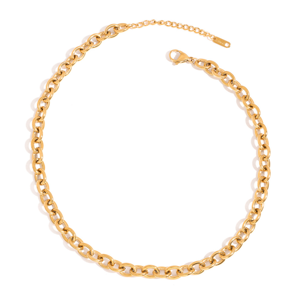 1 Piece Chain Stainless Steel Waterproof Gold Color Women's Diy Chain Necklaces Picture4