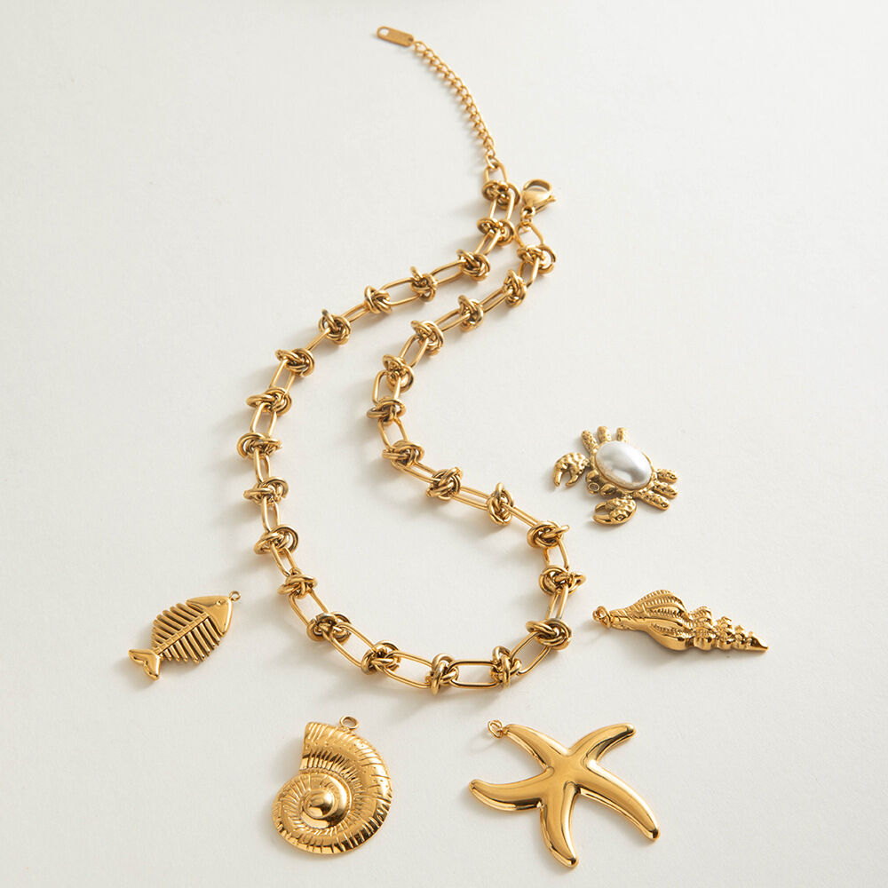 1 Piece Chain Stainless Steel Waterproof Gold Color  Women's DIY Chain Necklaces Picture2