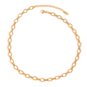 1 Piece Chain Stainless Steel Waterproof Gold Color Women's Diy Chain Necklaces h5 Picture4