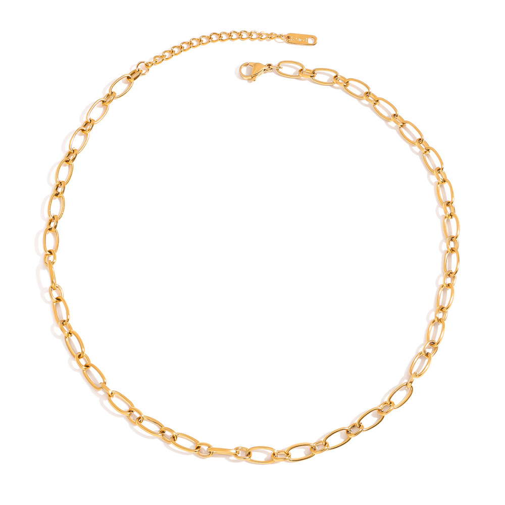 1 Piece Chain Stainless Steel Waterproof Gold Color  Women's Diy Chain Necklaces Picture4
