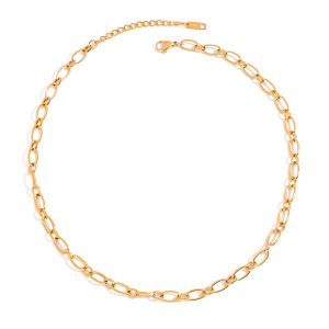 1 Piece Chain Stainless Steel Waterproof Gold Color  Women's Diy Chain Necklaces h5 Picture4