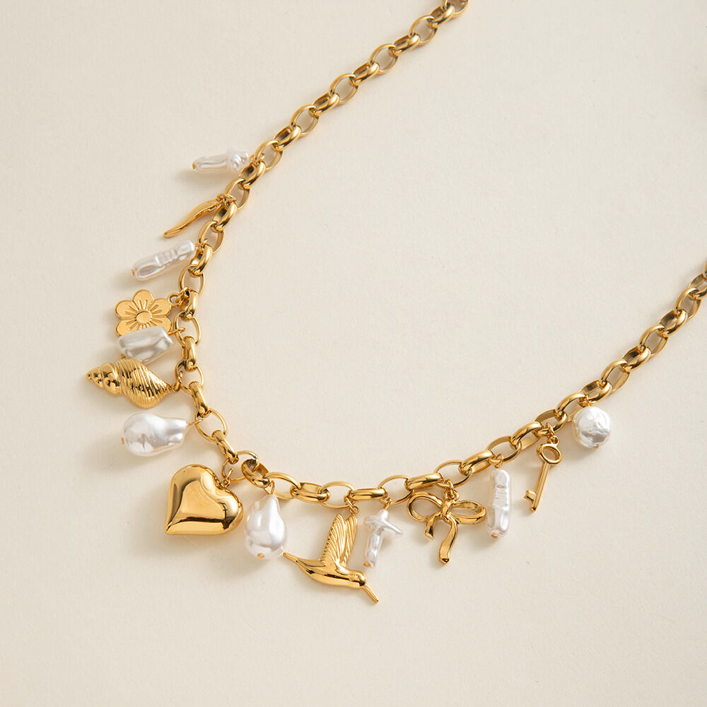 1 Piece Chain Stainless Steel Waterproof Gold Color  Women's DIY Chain Necklaces Picture2