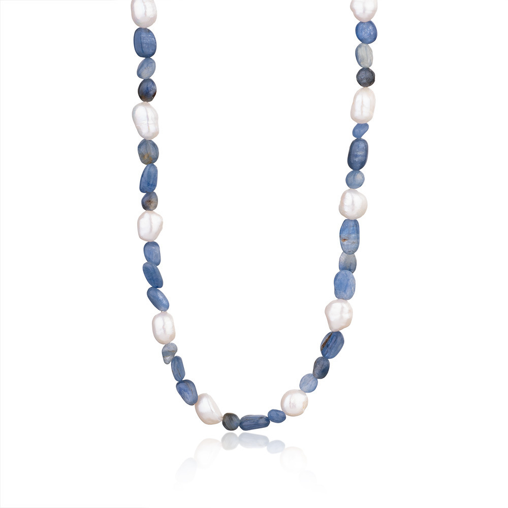 1 Piece Ocean Series Vacation Fish Irregular Crystal Gold Color Natural Stone Women's Beaded Necklaces Picture6