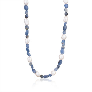1 Piece Ocean Series Vacation Fish Irregular Crystal Gold Color Natural Stone Women's Beaded Necklaces h5 Picture6