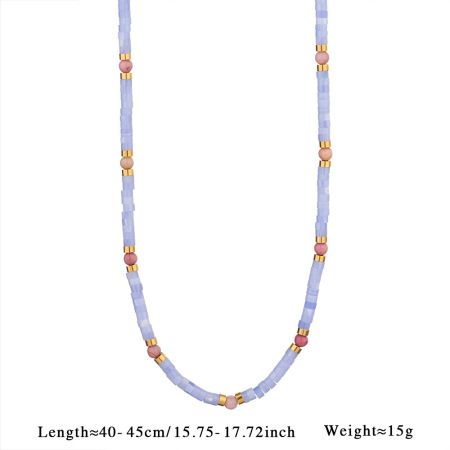 1 stuk prachtige serie elegante maanvormige, waterdichte, roestvrijstalen, goudkleurige hanger met natuursteen, dameshanger